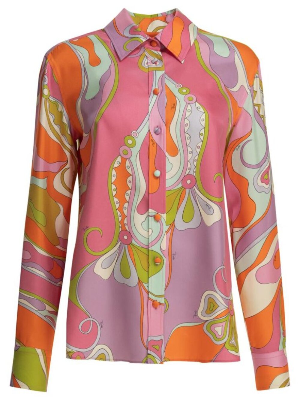 Pucci Orchidee Casual Shirt Tag Size 42 Women